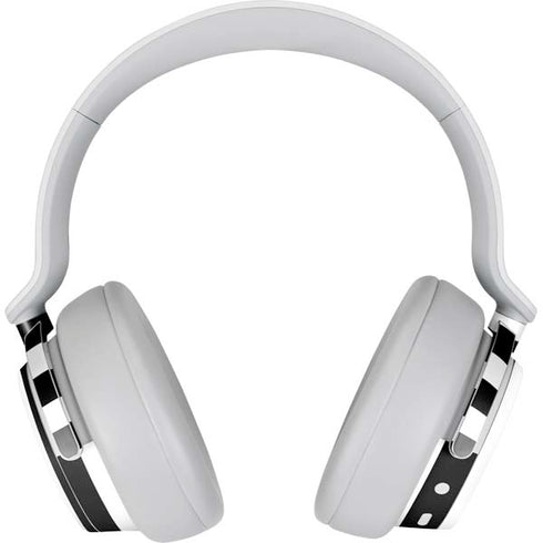 White and Black Stripes Surface Headphones Skin