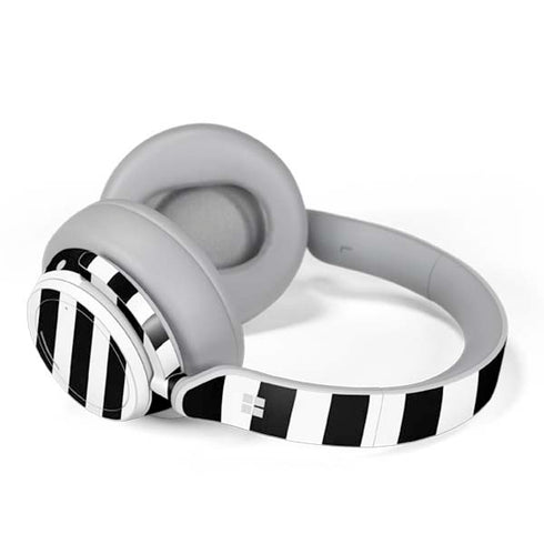 White and Black Stripes Surface Headphones Skin