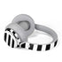 White and Black Stripes Surface Headphones Skin
