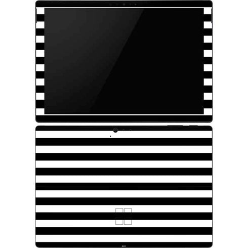 White and Black Stripes Surface Pro 6 Skin
