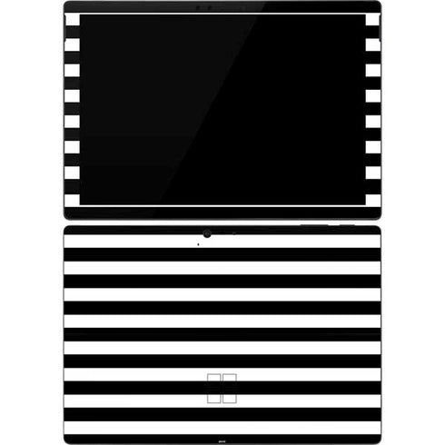 White and Black Stripes Surface Pro 7 Skin