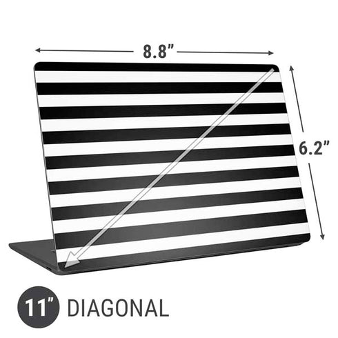 White and Black Stripes Universal Laptop 11in (8.8 x 6.2in) Skin
