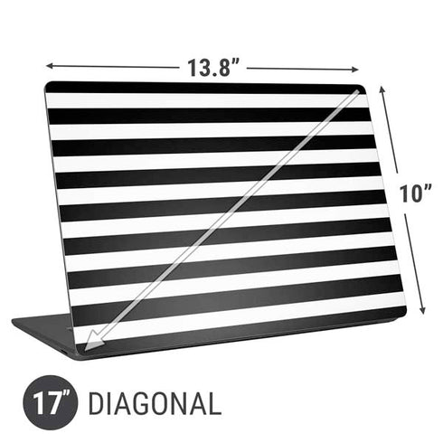 White and Black Stripes Universal Laptop 17in (13.8 x 10in) Skin
