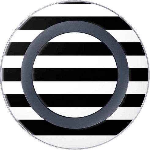 White and Black Stripes Wireless Charger Skin