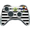 White and Black Stripes Xbox 360 Wireless Controller Skin