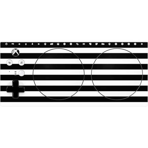 White and Black Stripes Xbox Adaptive Controller Skin