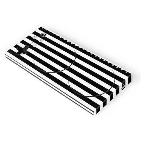 White and Black Stripes Xbox Adaptive Controller Skin