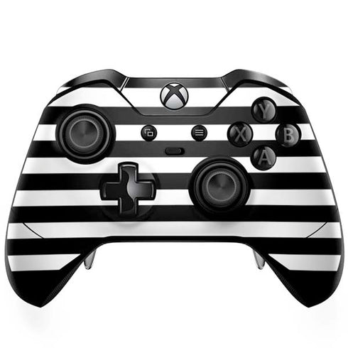 White and Black Stripes Xbox One Elite Controller Skin