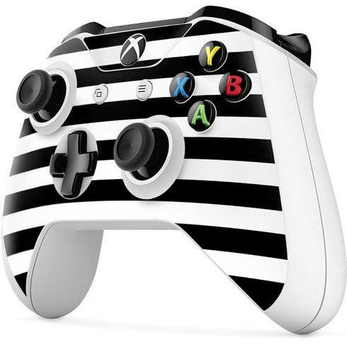 White and Black Stripes Xbox One S All-Digital Edition Bundle Skin