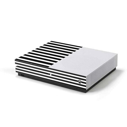 White and Black Stripes Xbox One S Console Skin