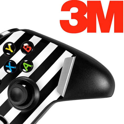 White and Black Stripes Xbox One S Controller Skin