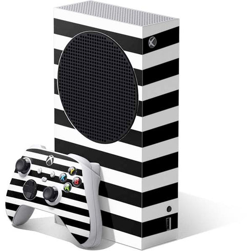 White and Black Stripes Xbox Series S Bundle Skin