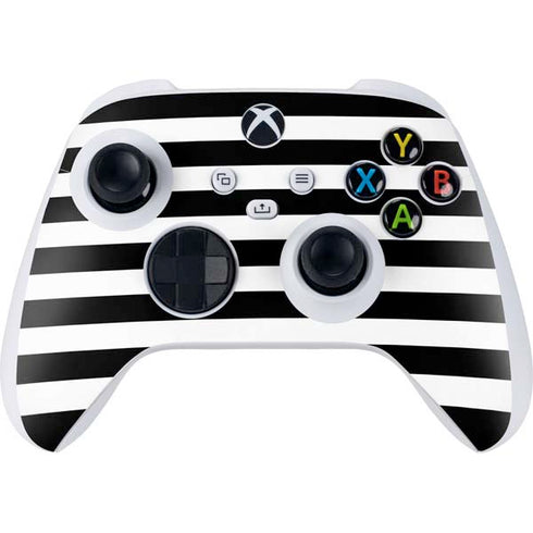 White and Black Stripes Xbox Series S Controller Skin