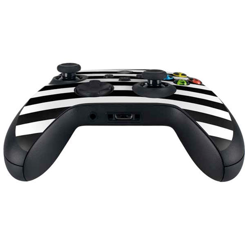 White and Black Stripes Xbox Series X Controller Skin