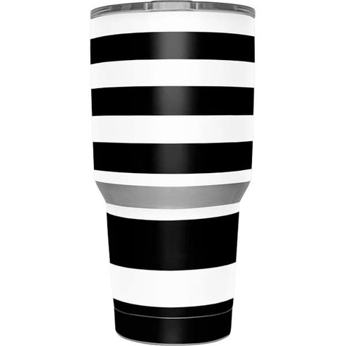 White and Black Stripes Yeti 30oz Rambler Tumbler Skin
