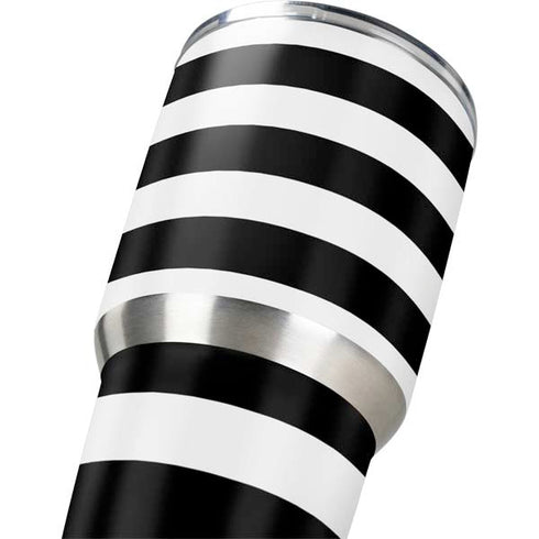 White and Black Stripes Yeti 30oz Rambler Tumbler Skin