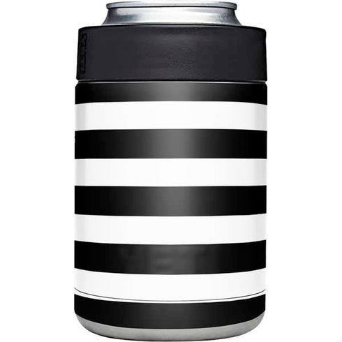 White and Black Stripes Yeti Colster Can Insulator Skin