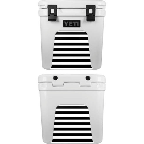 White and Black Stripes YETI Roadie 24 Hard Cooler Skin