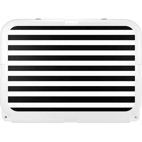 White and Black Stripes YETI Tundra 35 Hard Cooler Skin
