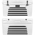 White and Black Stripes YETI Tundra 65 Hard Cooler Skin