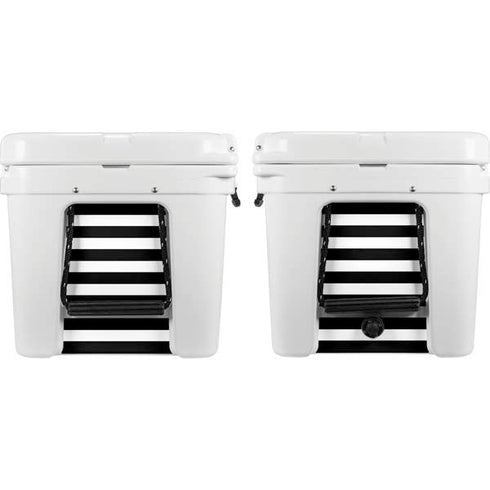 White and Black Stripes YETI Tundra 75 Hard Cooler Skin