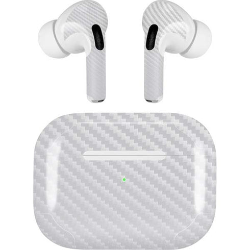White Carbon Fiber Specialty Texture Material AirPods Pro 2nd Gen Skin