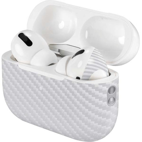 White Carbon Fiber Specialty Texture Material AirPods Pro 2nd Gen Skin