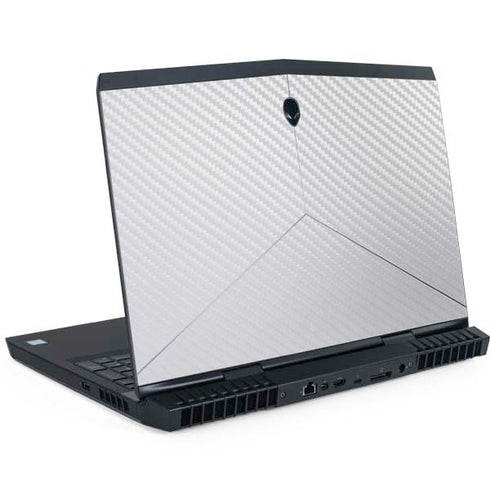 White Carbon Fiber Specialty Texture Material Dell Alienware Skin