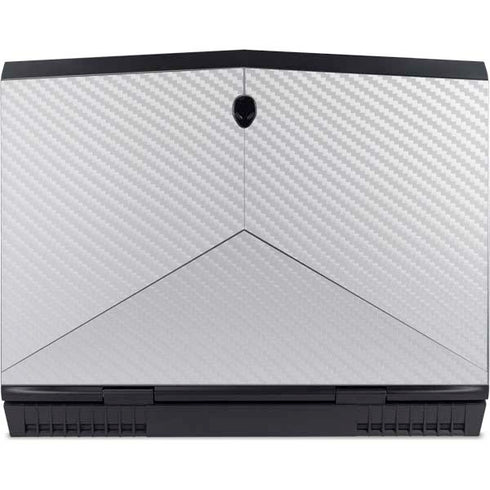 White Carbon Fiber Specialty Texture Material Dell Alienware Skin