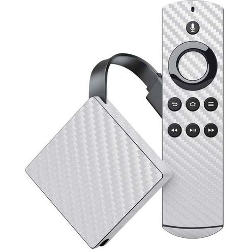White Carbon Fiber Specialty Texture Material Amazon Fire TV Skin