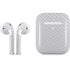 White Carbon Fiber Specialty Texture Material Apple AirPods 2 Skin