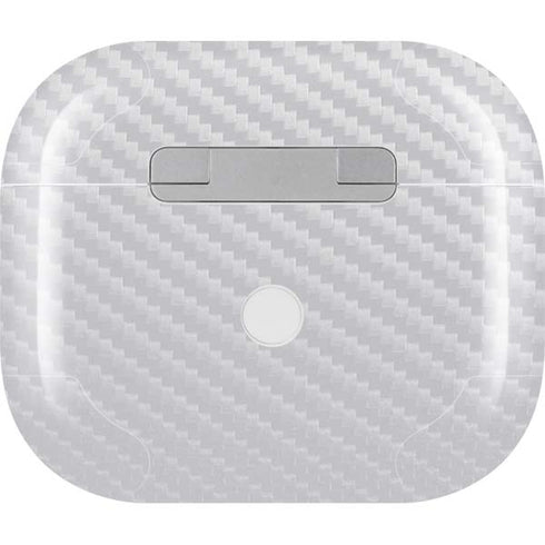 White Carbon Fiber Specialty Texture Material Apple AirPods (3rd Gen 2021) Skin
