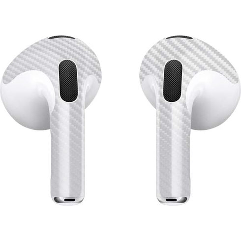 White Carbon Fiber Specialty Texture Material Apple AirPods (3rd Gen 2021) Skin