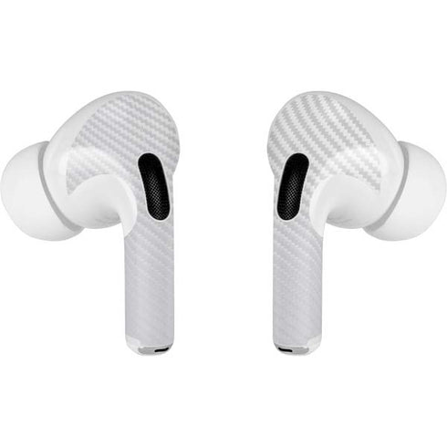 White Carbon Fiber Specialty Texture Material Apple AirPods Pro Skin