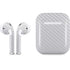 White Carbon Fiber Specialty Texture Material Apple AirPods Skin