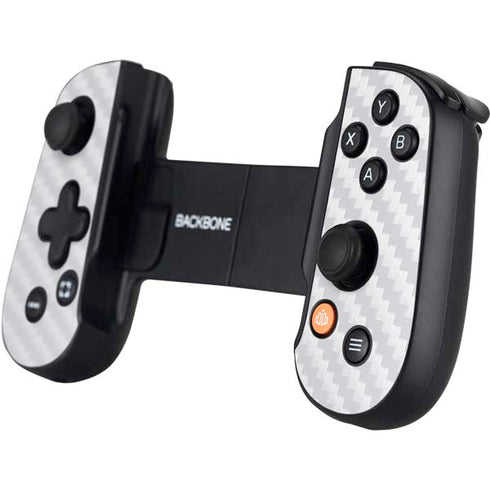 White Carbon Fiber Specialty Texture Material Backbone One for iPhone Game Controller Skin
