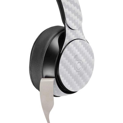 White Carbon Fiber Specialty Texture Material Beats Solo Pro Skin