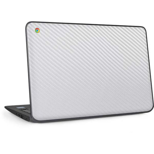 White Carbon Fiber Specialty Texture Material HP Chromebook Skin