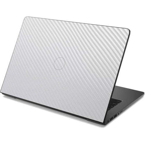 White Carbon Fiber Specialty Texture Material Dell Chromebook Skin