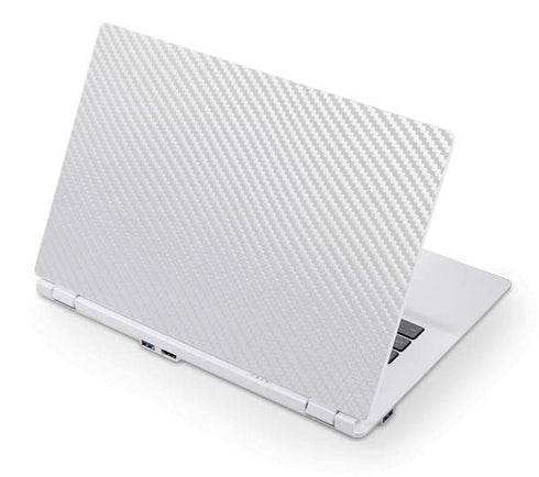 White Carbon Fiber Specialty Texture Material Acer Chromebook Skin