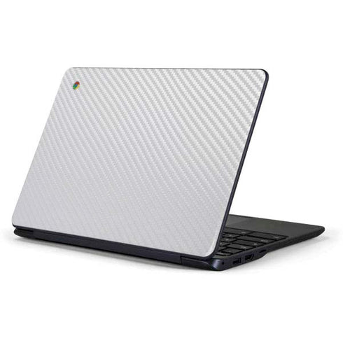 White Carbon Fiber Specialty Texture Material Samsung Chromebook Skin