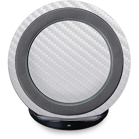 White Carbon Fiber Specialty Texture Material Fast Charge Wireless Charging Stand Skin