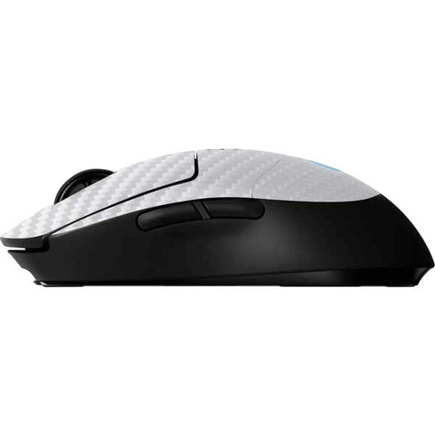 White Carbon Fiber Specialty Texture Material G Pro Wireless Gaming Mouse Skin