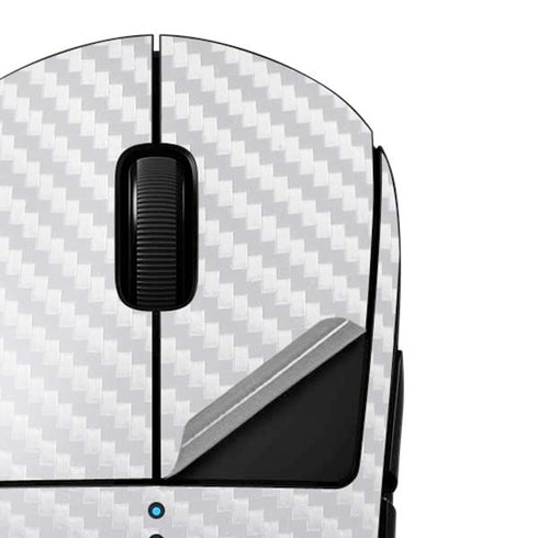 White Carbon Fiber Specialty Texture Material G Pro Wireless Gaming Mouse Skin