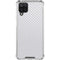 White Carbon Fiber Specialty Texture Material Galaxy A12 Clear Case