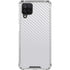 White Carbon Fiber Specialty Texture Material Galaxy A12 Clear Case