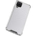 White Carbon Fiber Specialty Texture Material Galaxy A12 Clear Case