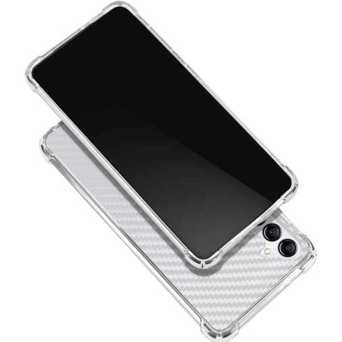 White Carbon Fiber Specialty Texture Material Galaxy A15 5G Clear Case