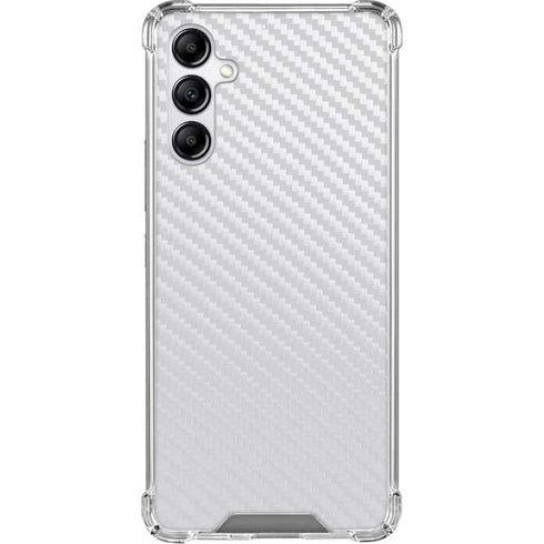 White Carbon Fiber Specialty Texture Material Galaxy A15 5G Clear Case