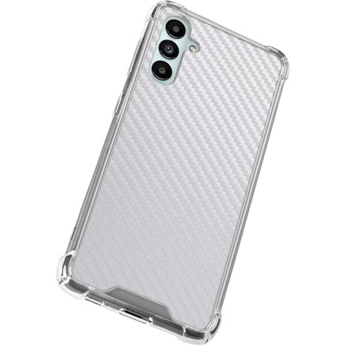 White Carbon Fiber Specialty Texture Material Galaxy A15 5G Clear Case